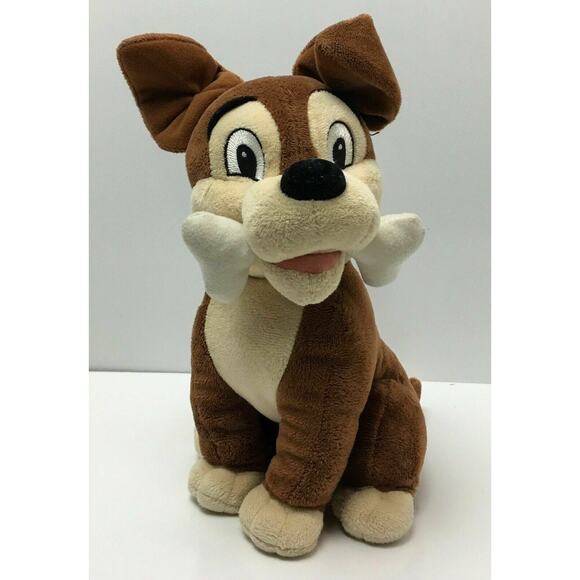Disney Store Lady and the Tramp 2 Scamp Puppy Dog Stuffed Plush With Bone - Picture 1 of 9
